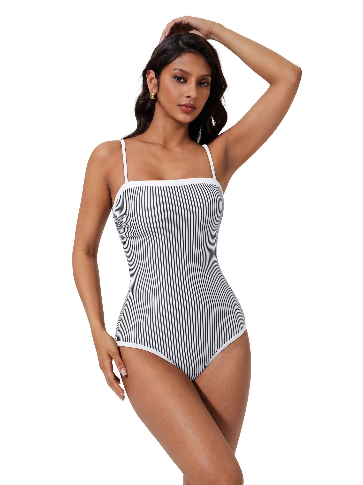 SUUKSESS Women One Piece Tummy Control Swimsuit Sexy Color Block Bathing Suit-SUUKSESS-SUUKSESS