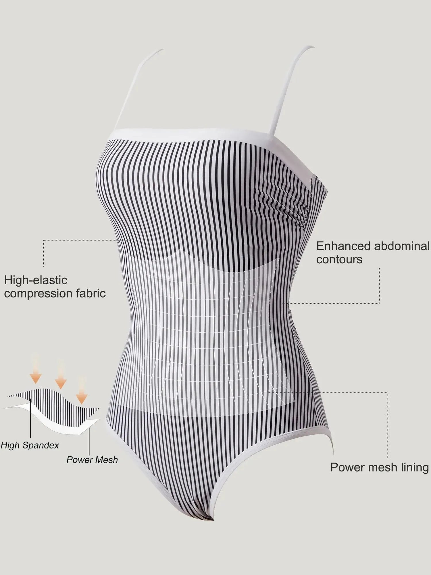 SUUKSESS Women One Piece Tummy Control Swimsuit Sexy Color Block Bathing Suit-SUUKSESS-SUUKSESS