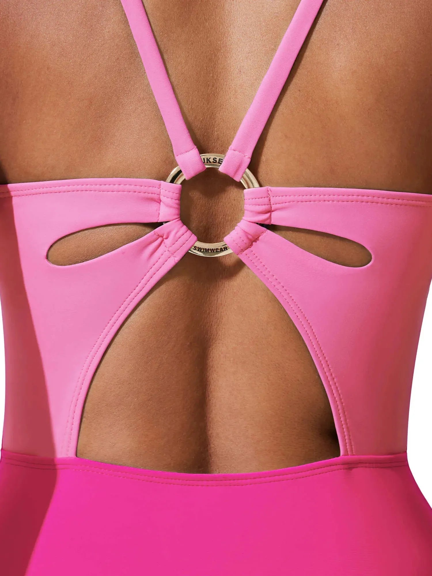 SUUKSESS Women One Piece Tummy Control Swimsuit Deep V Neck Cutout Bathing Suit-SUUKSESS-SUUKSESS