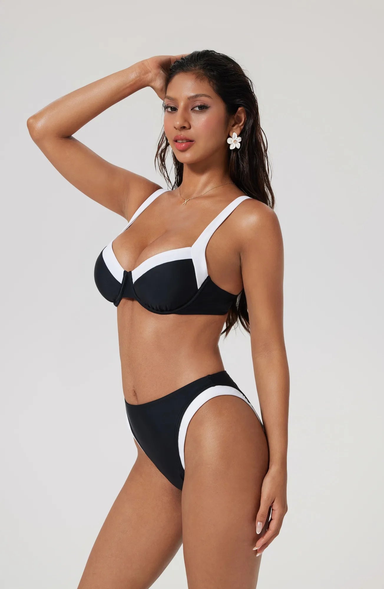 Color Block Underwire 2 Piece Swimsuit-SUUKSESS-SUUKSESS