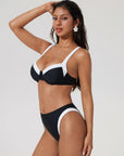 Color Block Underwire 2 Piece Swimsuit-SUUKSESS-SUUKSESS