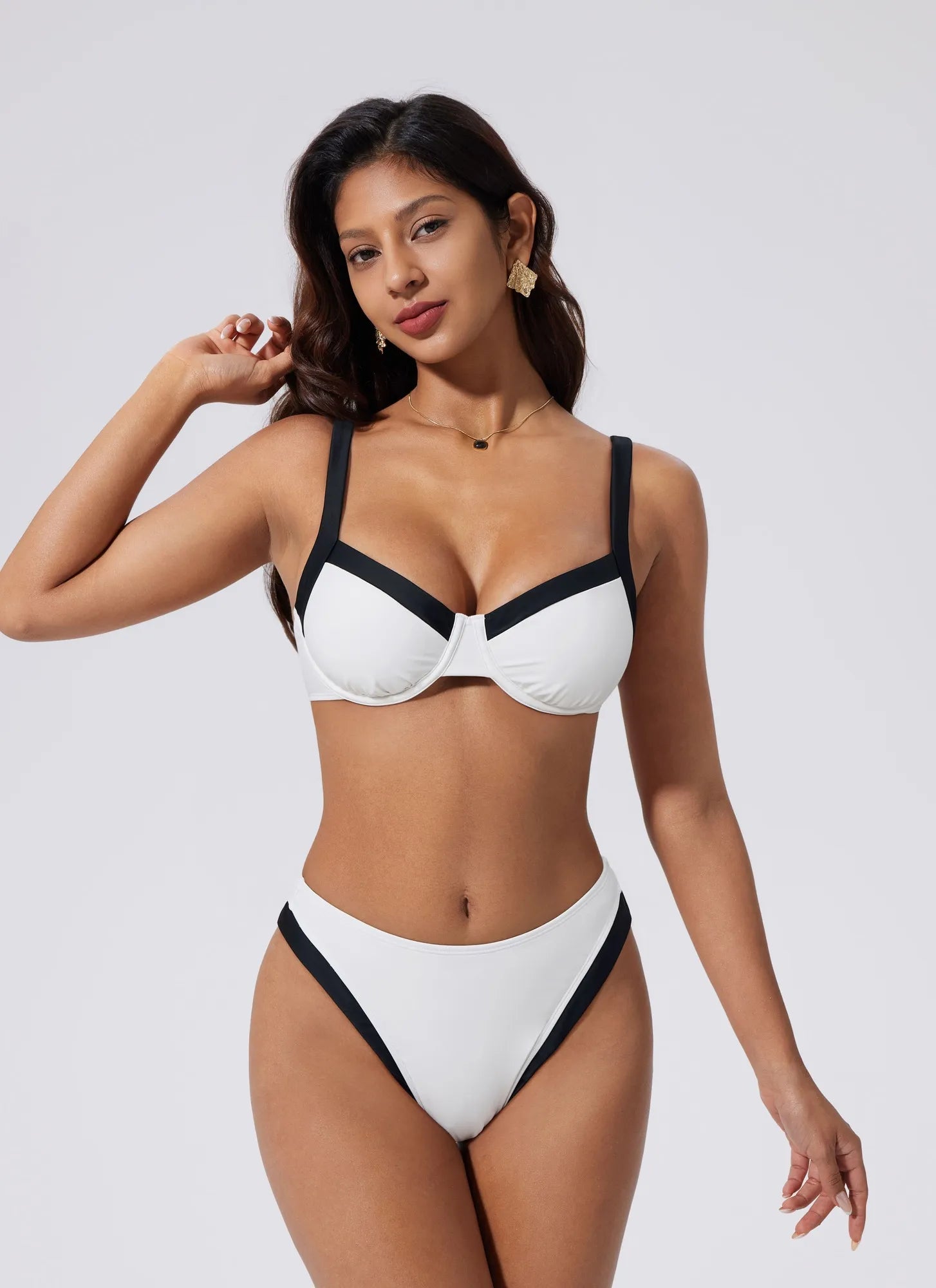 Color Block Underwire 2 Piece Swimsuit-SUUKSESS-SUUKSESS