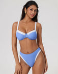 Color Block Underwire 2 Piece Swimsuit-SUUKSESS-SUUKSESS