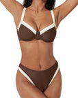Color Block Underwire 2 Piece Swimsuit-SUUKSESS-SUUKSESS