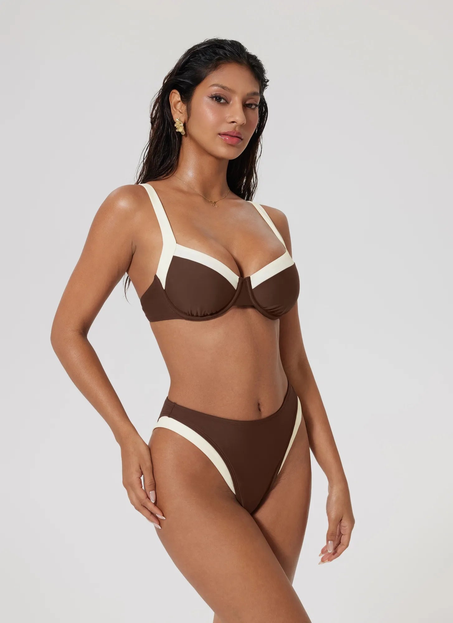 Color Block Underwire 2 Piece Swimsuit-SUUKSESS-SUUKSESS
