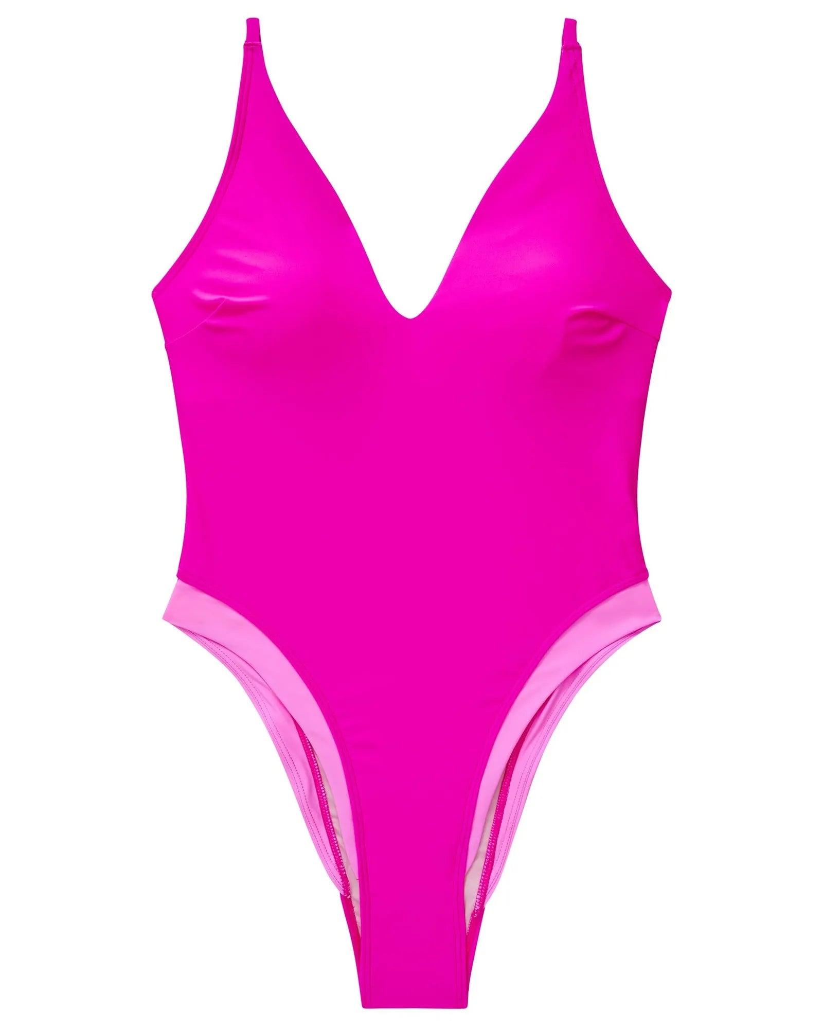 V Open Back One Piece Swimsuits