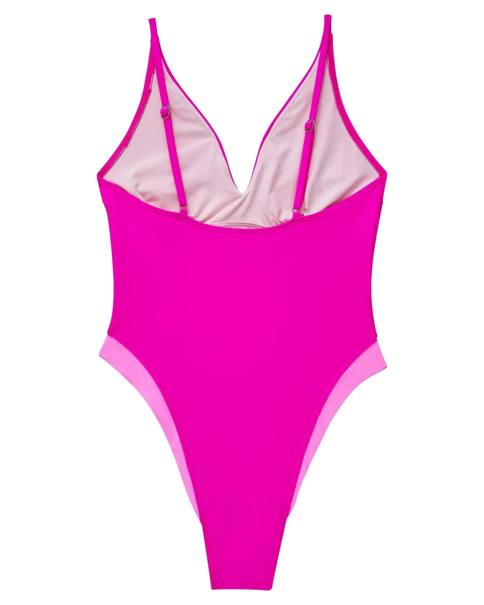 V Open Back One Piece Swimsuits