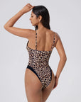 V Open Back One Piece Swimsuits-SUUKSESS-SUUKSESS