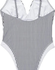 V Open Back One Piece Swimsuits