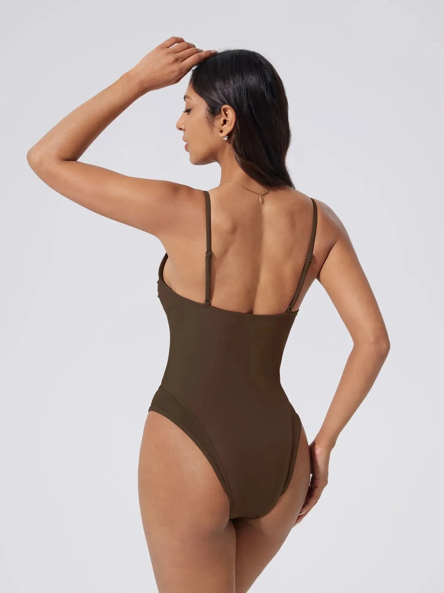 V Open Back One Piece Swimsuits-SUUKSESS-SUUKSESS