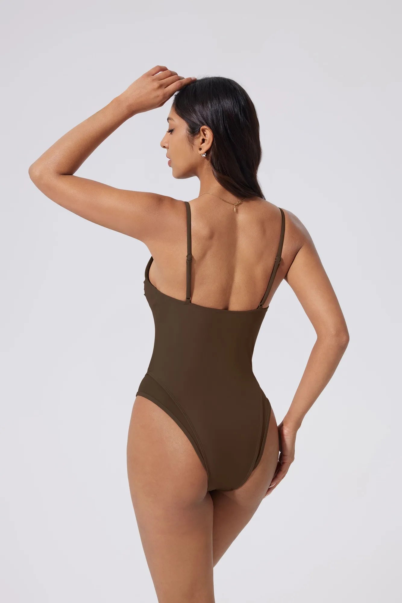 V Open Back One Piece Swimsuits-SUUKSESS-SUUKSESS