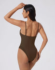 V Open Back One Piece Swimsuits-SUUKSESS-SUUKSESS