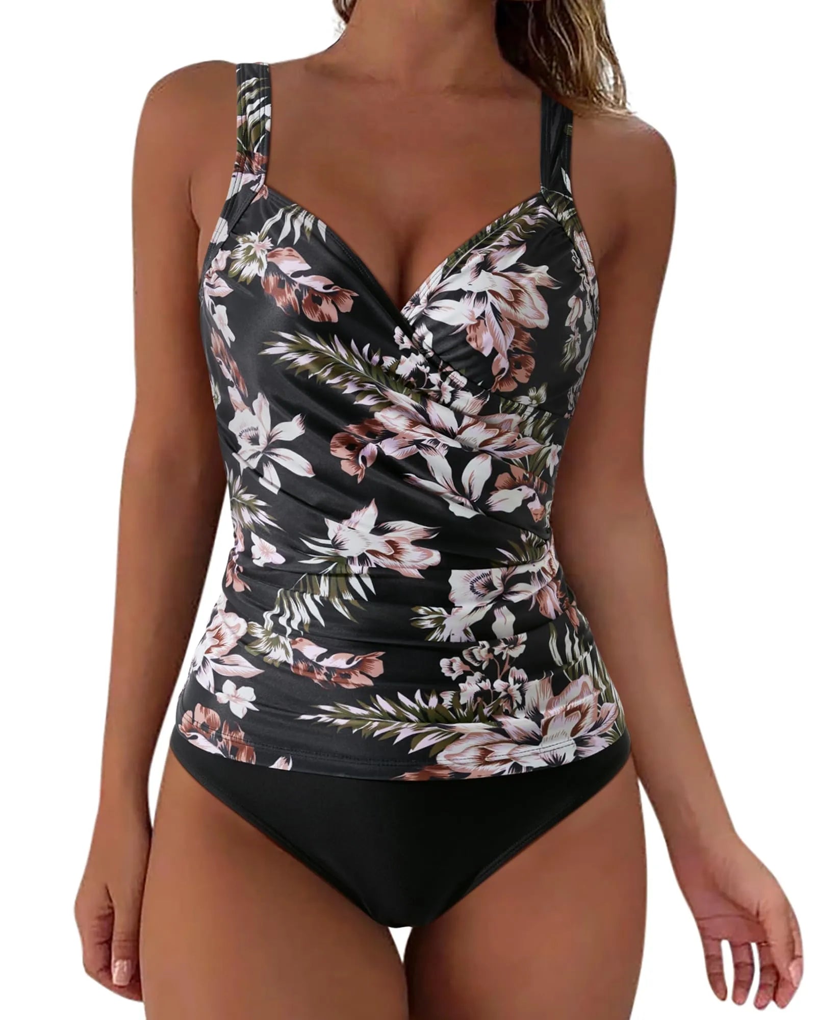 Sexy Twist Push Up Tankini Swimsuit