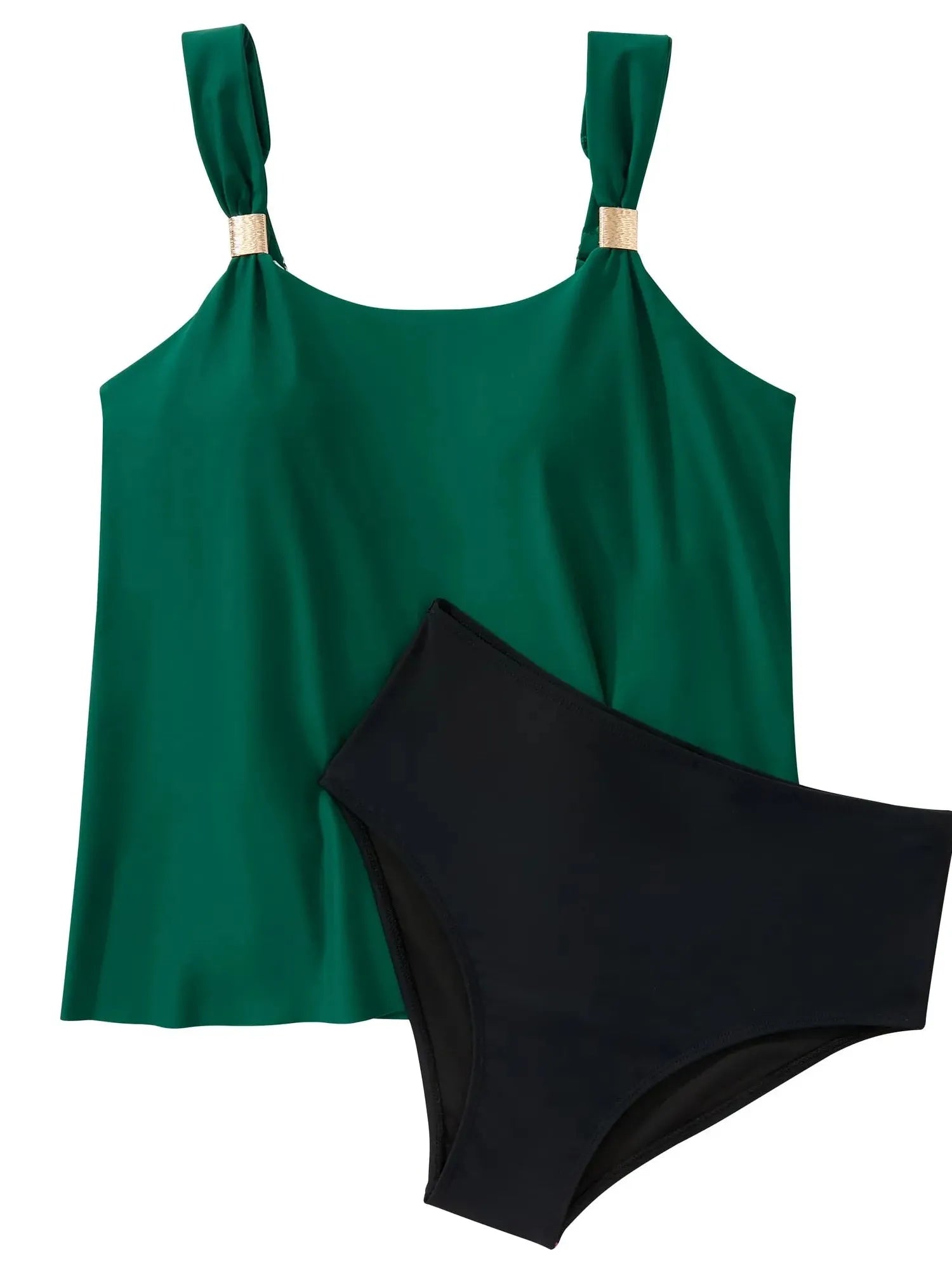 SUUKSESS Women Ruffle High Waisted Tankini Swimsuit Tummy Control Bathing Suit-SUUKSESS-SUUKSESS