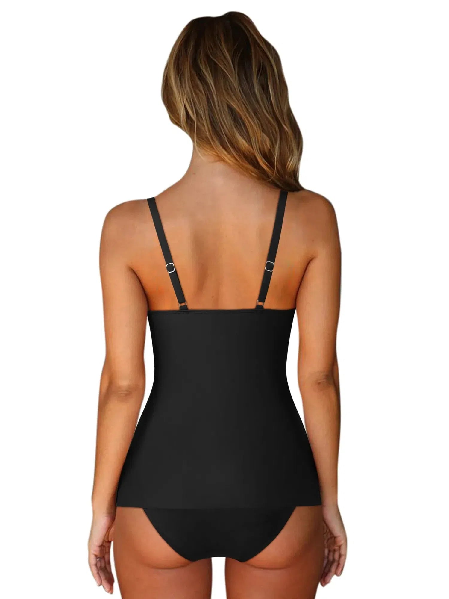 SUUKSESS Women&#39;s Tummy Control Tankini Swimsuits Push Up Knot Front Bathing Suit-SUUKSESS-SUUKSESS