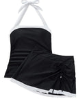 SUUKSESS Women Tummy Control Tankini Swimsuits with Skirt Backless Bathing Suit-SUUKSESS-SUUKSESS
