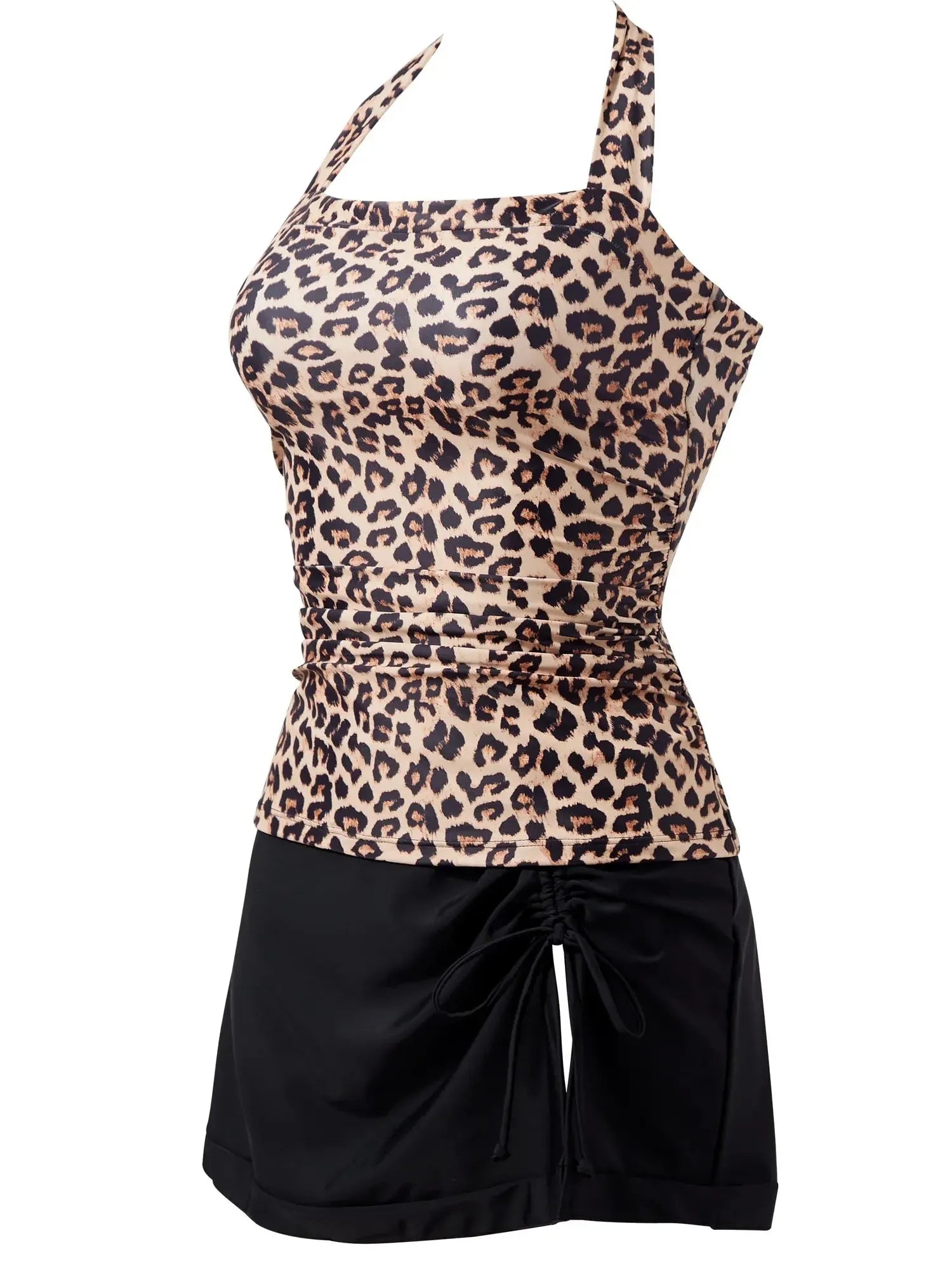 SUUKSESS Women Tummy Control Tankini Swimsuits with Skirt Backless Bathing Suit-SUUKSESS-SUUKSESS