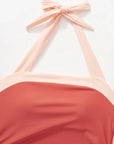 SUUKSESS Women Tummy Control Tankini Swimsuits with Skirt Backless Bathing Suit-SUUKSESS-SUUKSESS