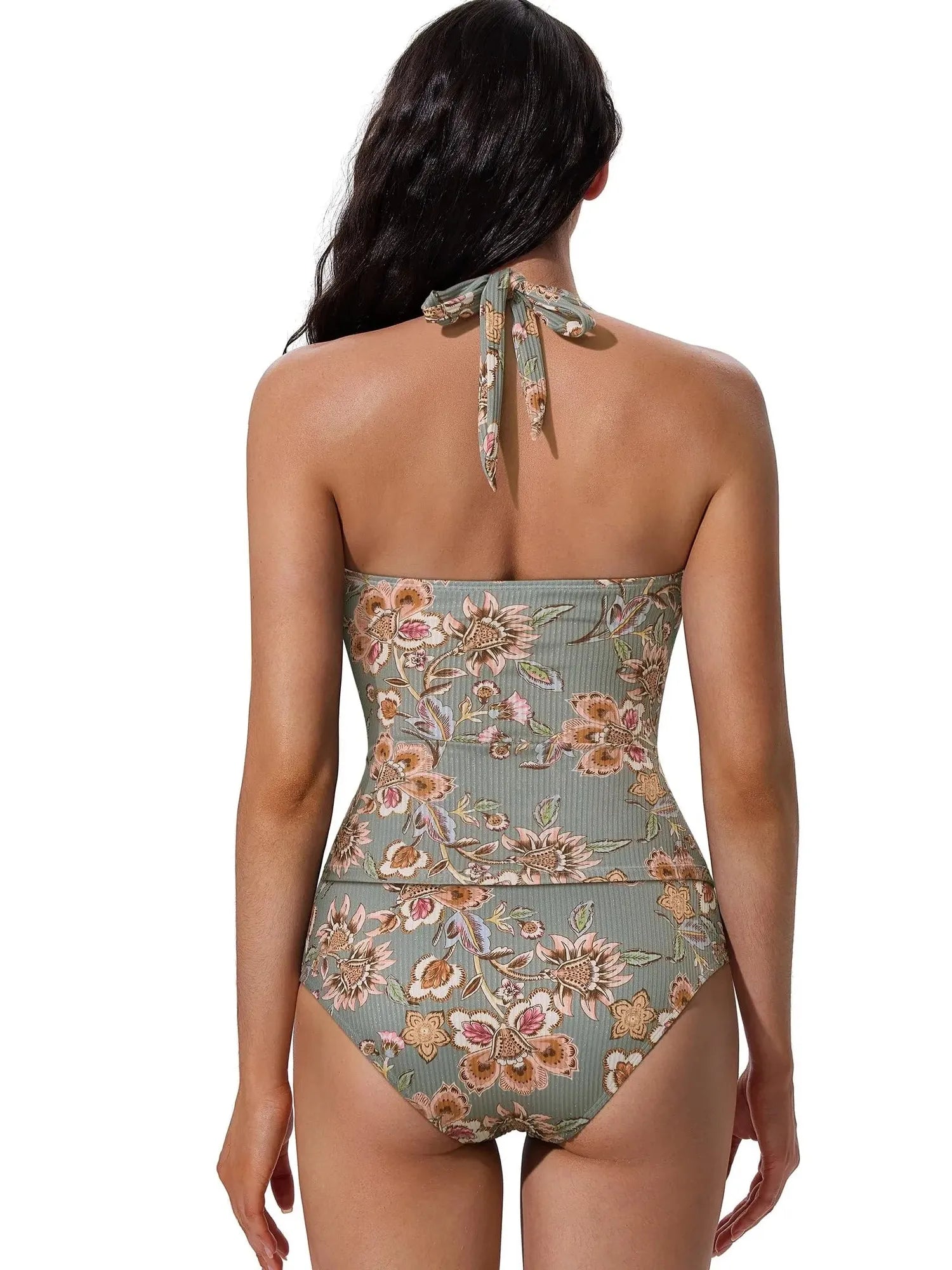 Halter Tankini 2 Piece Bathing Suits-SUUKSESS-SUUKSESS