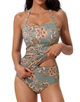 Halter Tankini 2 Piece Bathing Suits-SUUKSESS-SUUKSESS
