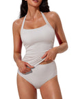 Halter Tankini 2 Piece Bathing Suits