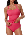 Halter Tankini 2 Piece Bathing Suits-SUUKSESS-SUUKSESS
