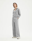SUUKSESS Womens 2 Piece Outfits Zip Up Hoodie Sweatshirt Tracksuit Straight Wide Leg Sweatpant Lounge Matching Sets-SUUKSESS-SUUKSESS