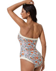 SUUKSESS Women One Piece Tummy Control Swimsuit Strapless Bandeau Bathing Suit-SUUKSESS-SUUKSESS