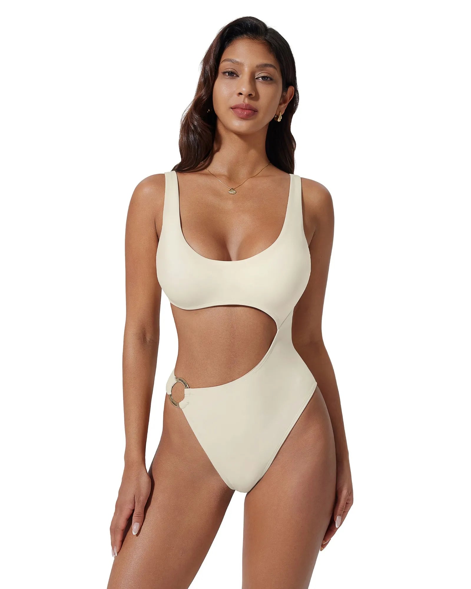 Backless With O-Ring One Piece  Swimsuit