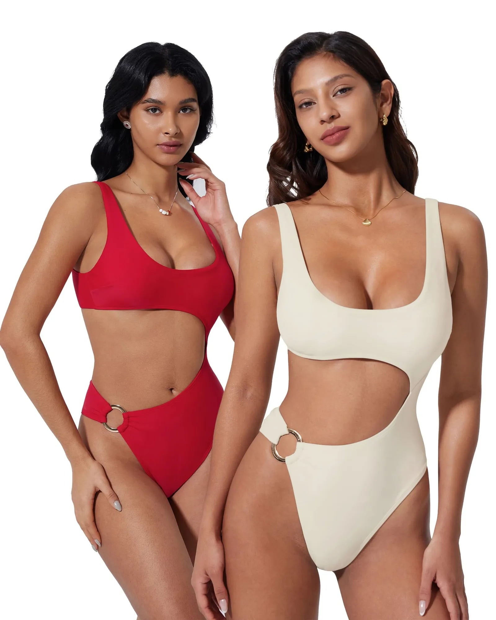 Backless With O-Ring One Piece  Swimsuit