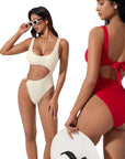Backless With O-Ring One Piece  Swimsuit