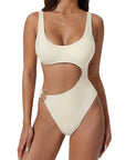 Backless With O-Ring One Piece  Swimsuit