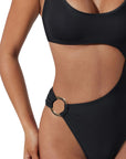 Backless With O-Ring One Piece  Swimsuit