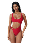 Backless With O-Ring One Piece  Swimsuit