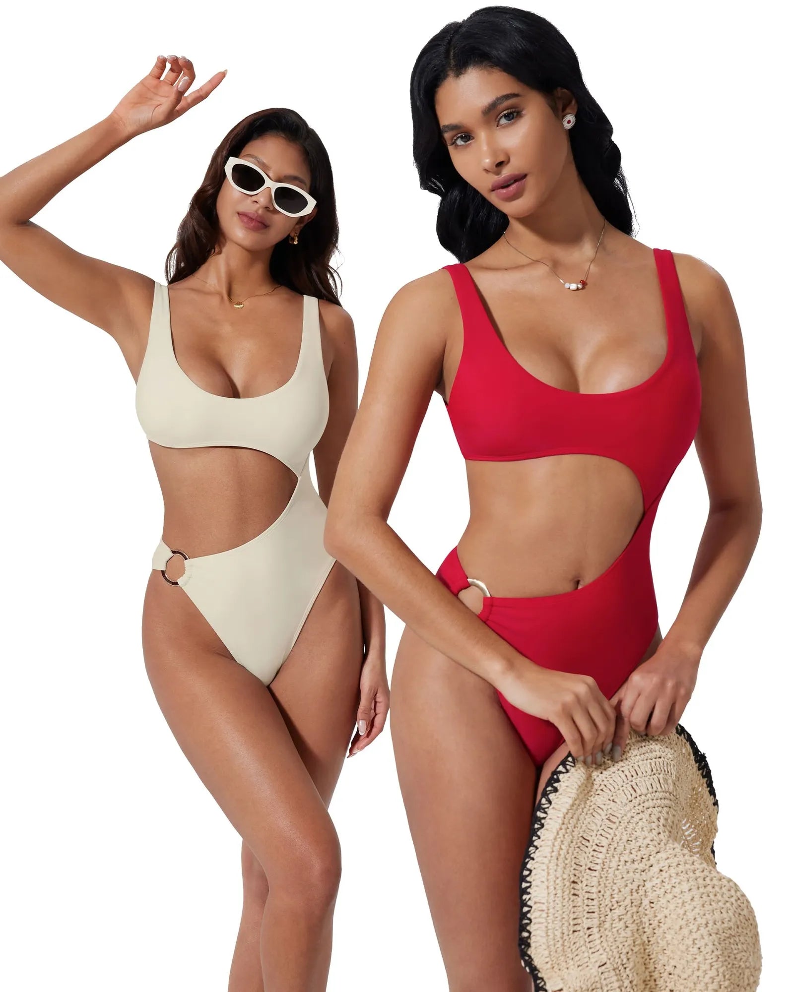 Backless With O-Ring One Piece  Swimsuit