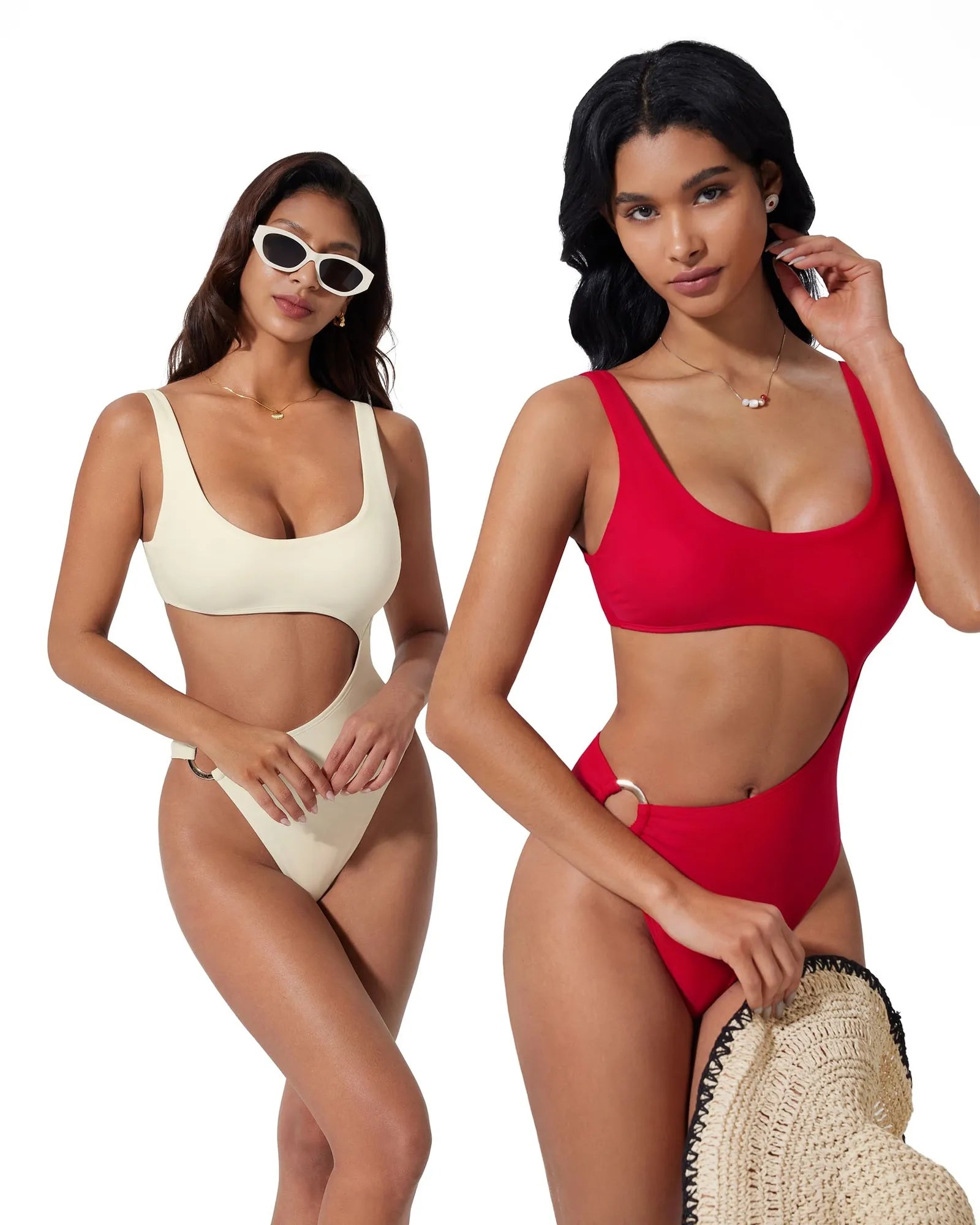 Backless With O-Ring One Piece  Swimsuit