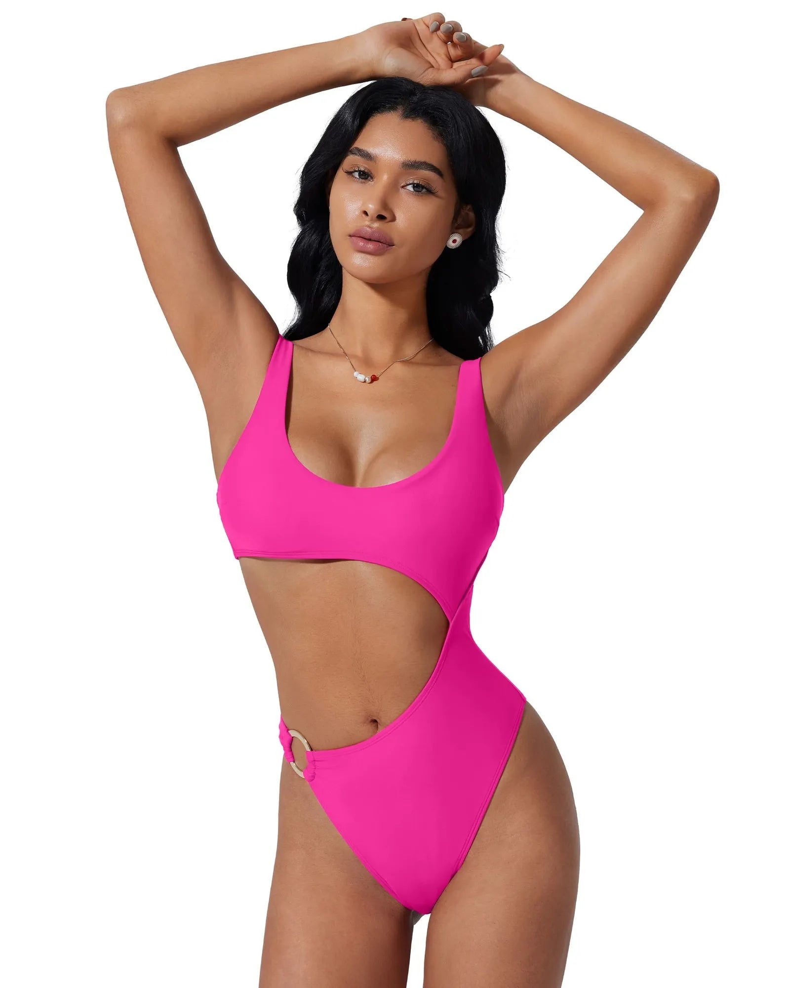 Backless With O-Ring One Piece  Swimsuit