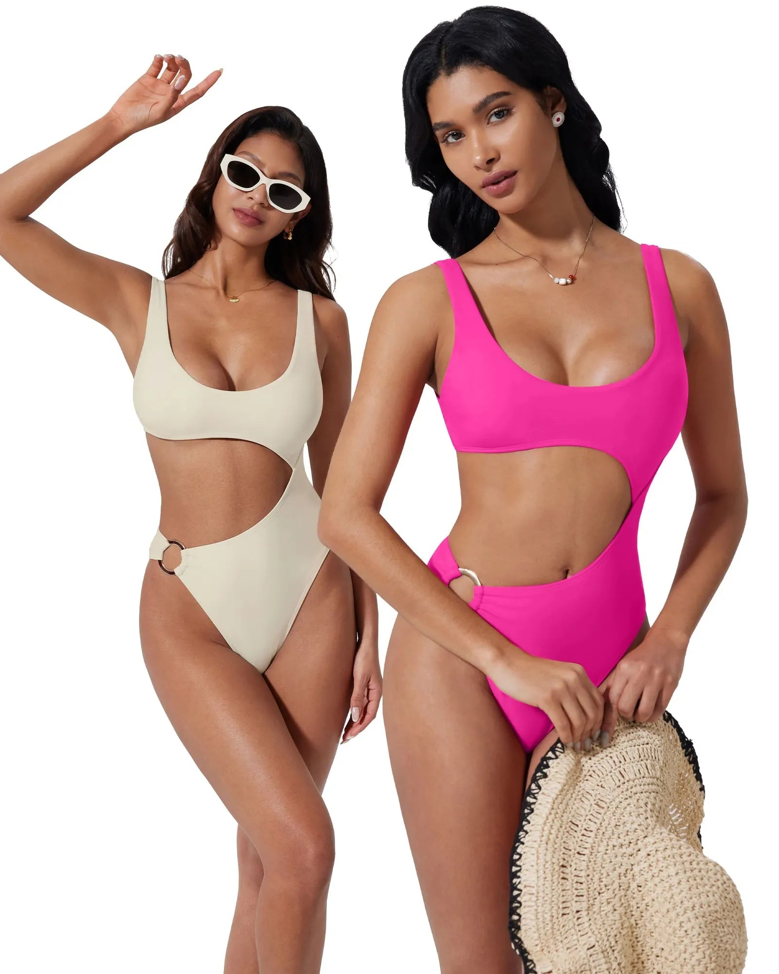 Backless With O-Ring One Piece  Swimsuit