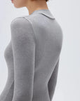 SUUKSESS Modal Cashmere Long Sleeve T Shirts for Women Ultralight Fall Fashion 2025 Trendy Asymmetric Neck Casual Tops-SUUKSESS-SUUKSESS