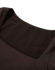 Seamless Square Neck Bodysuit - Short Sleeve-SUUKSESS