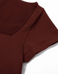Seamless Square Neck Bodysuit - Short Sleeve-SUUKSESS
