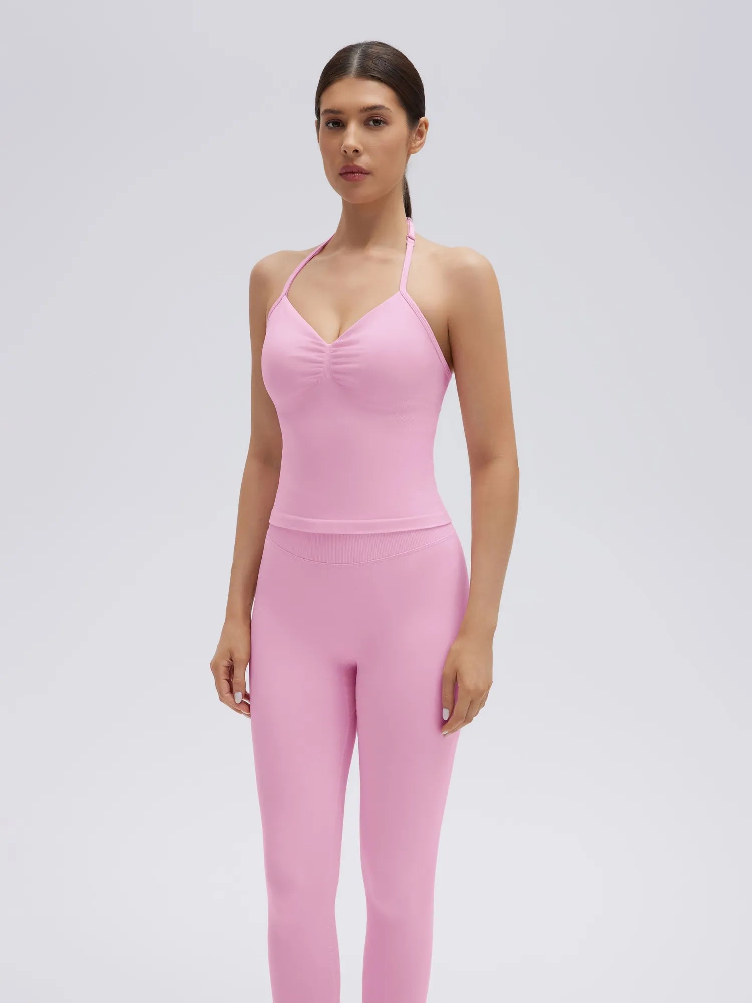 SUUKSESS Impact Longline Strappy Top Halter Workout Top for Women Padded Backless Sport Gym Tank with Adjustable Strap-SUUKSESS-SUUKSESS