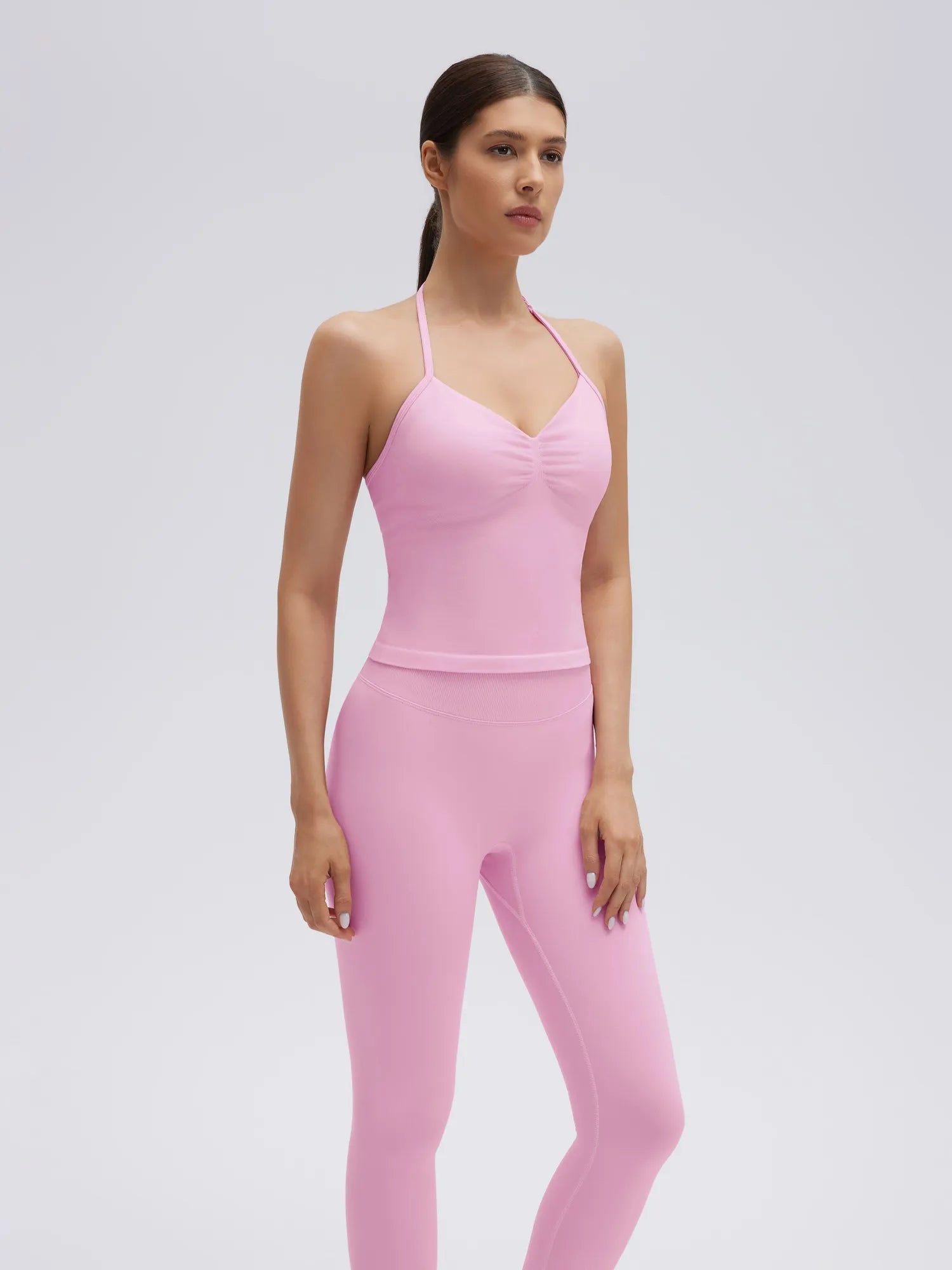 SUUKSESS Impact Longline Strappy Top Halter Workout Top for Women Padded Backless Sport Gym Tank with Adjustable Strap-SUUKSESS-SUUKSESS