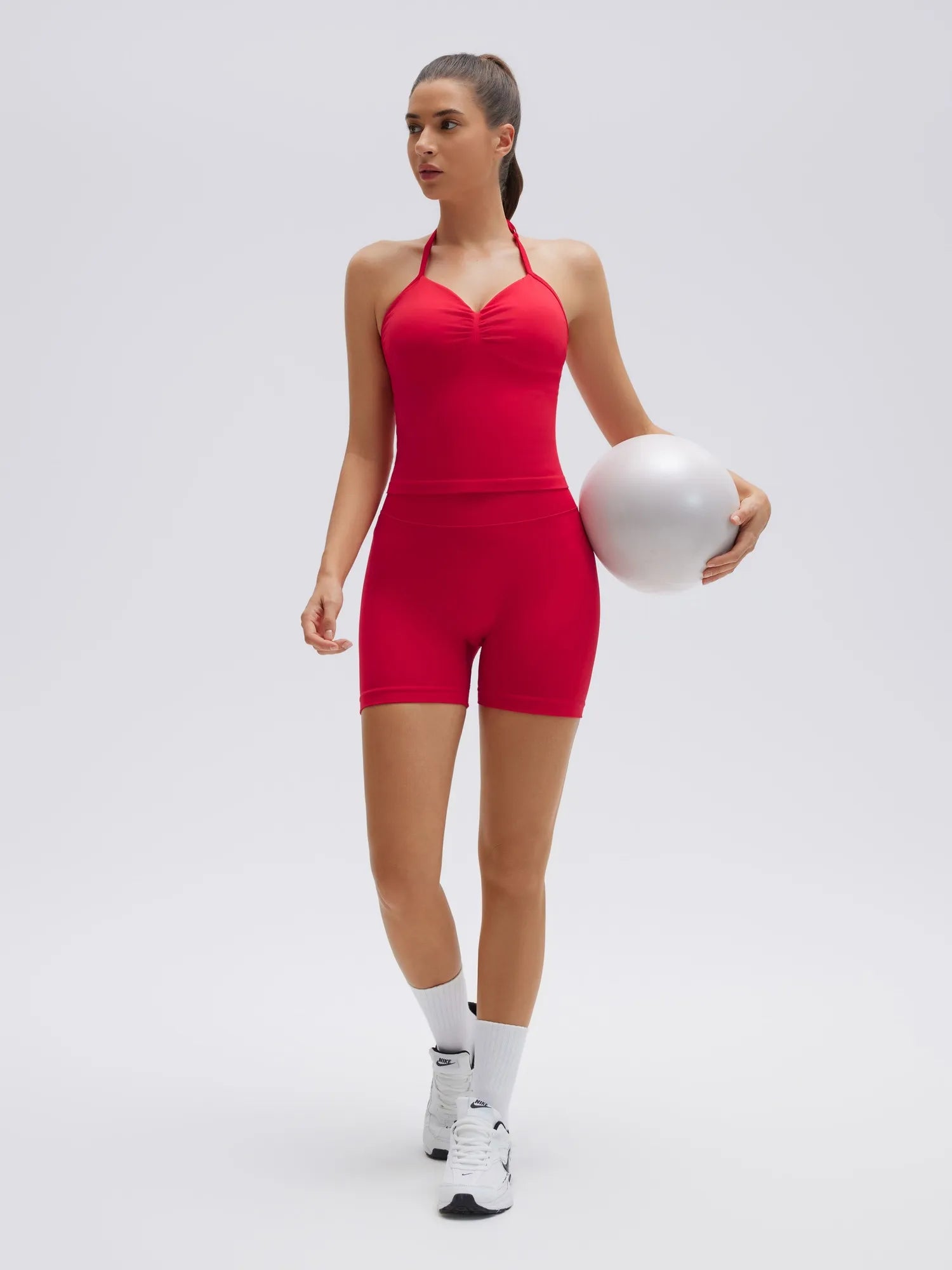 SUUKSESS Impact Longline Strappy Top Halter Workout Top for Women Padded Backless Sport Gym Tank with Adjustable Strap-SUUKSESS-SUUKSESS