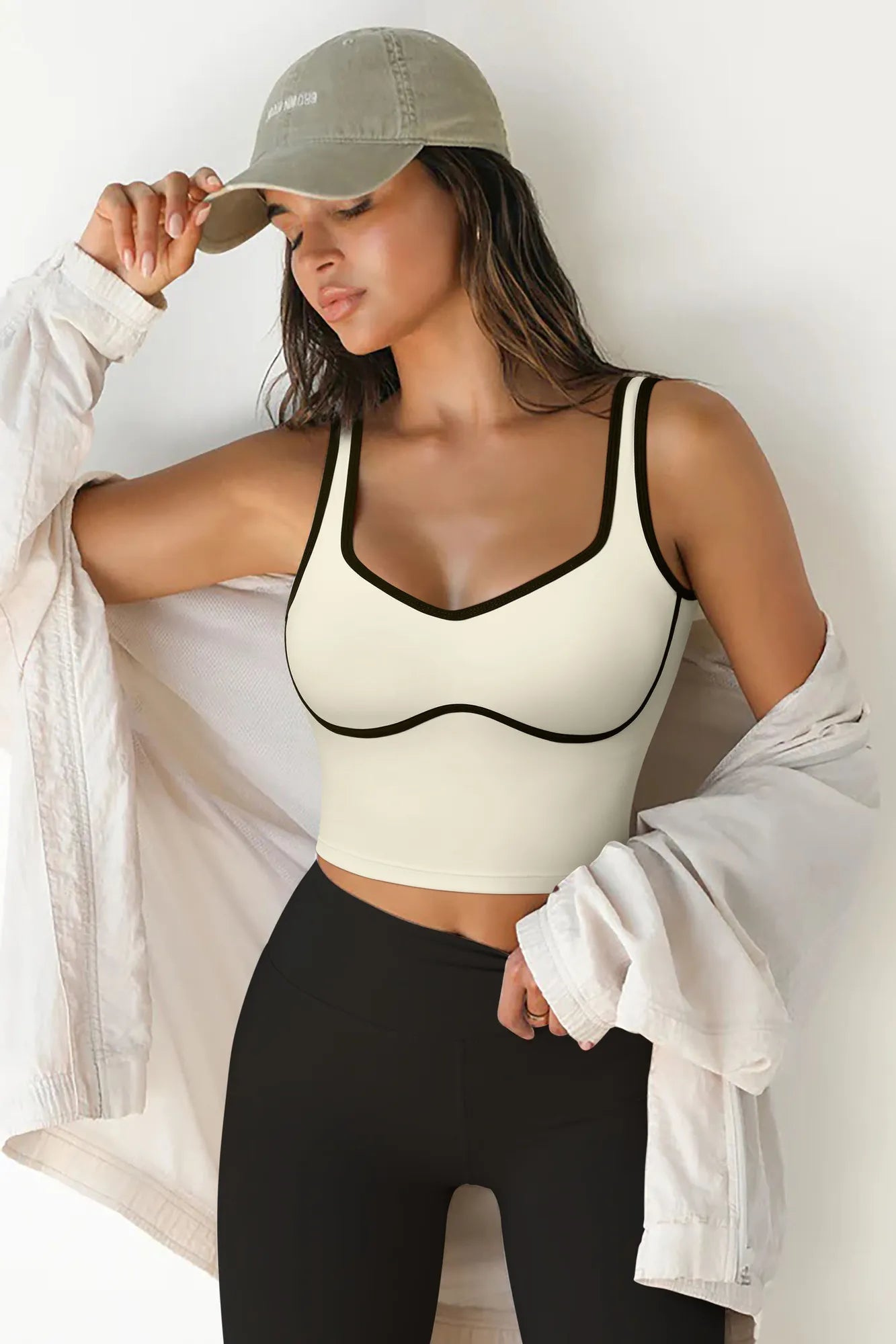 Sweetheart Neckline Sports Bra-Clothing-SUUKSESS-SUUKSESS