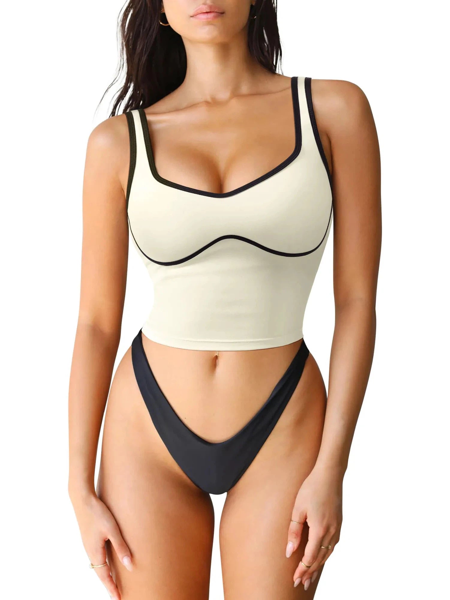 Sweetheart Neckline Sports Bra-Clothing-SUUKSESS-SUUKSESS