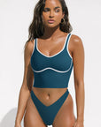 Sweetheart Neckline Sports Bra-Clothing-SUUKSESS-Blue-XS-SUUKSESS