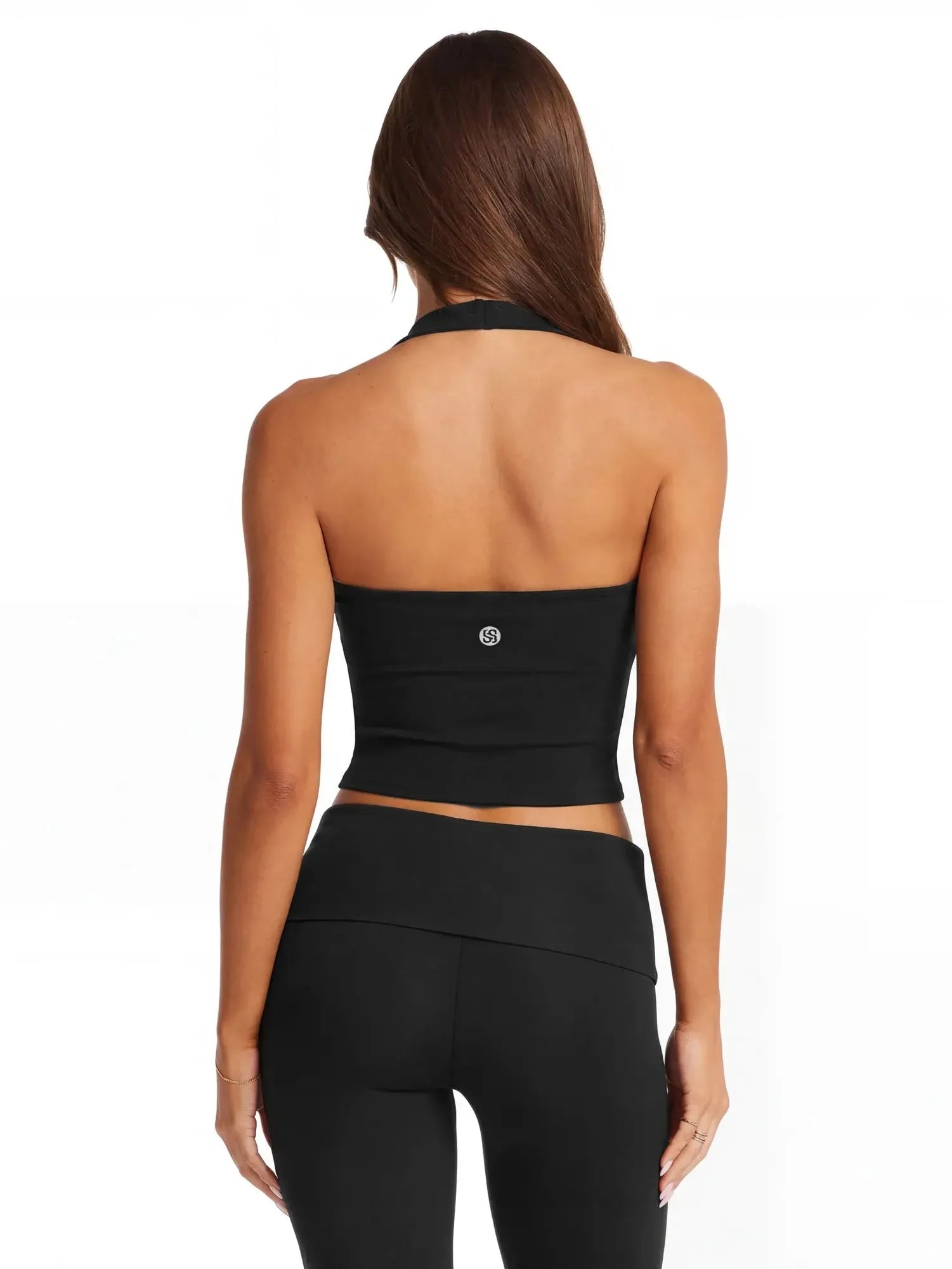 Padded Halter Backless Longline Workout Tank Tops-SUUKSESS-SUUKSESS