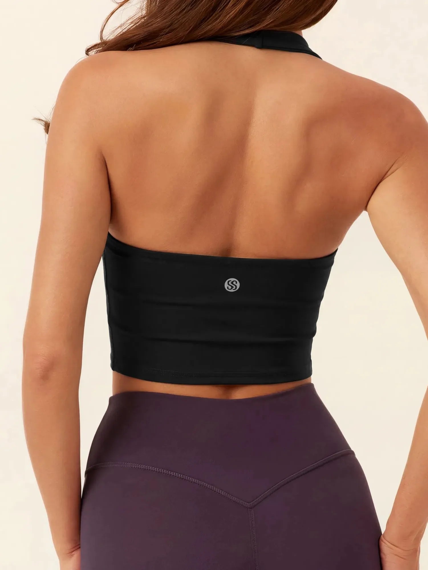 Padded Halter Backless Longline Workout Tank Tops-SUUKSESS-SUUKSESS