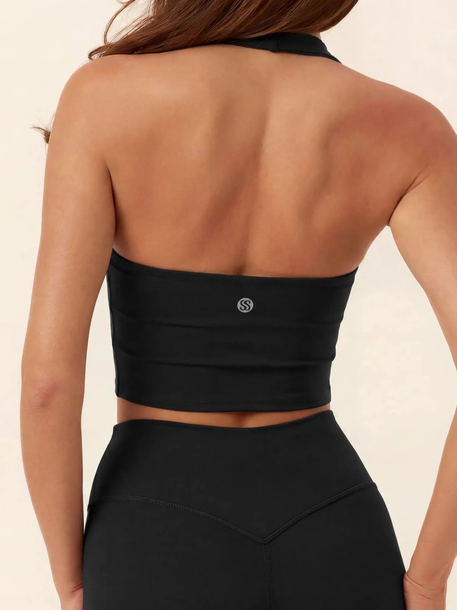 Padded Halter Backless Longline Workout Tank Tops-SUUKSESS-SUUKSESS